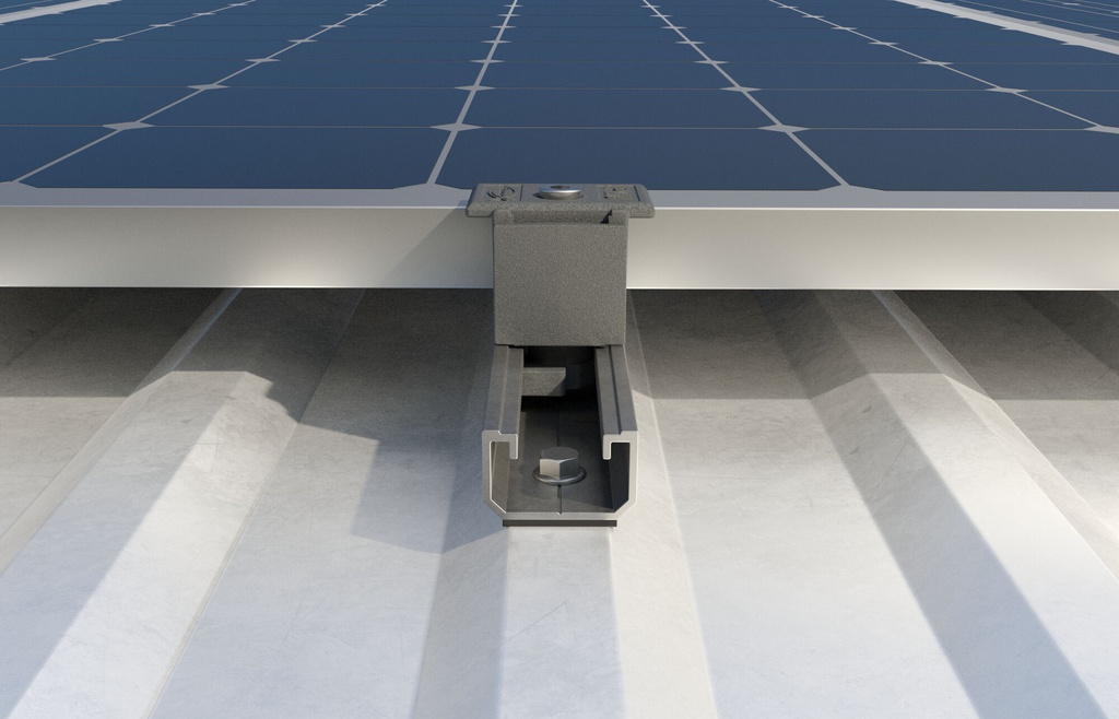 Estructura coplanar a tramos Fischer SolarMetal L H25 180mm con EPDM