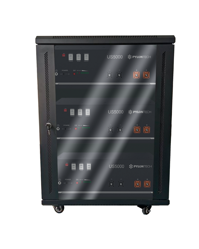 Armario rack 12U para baterías litio