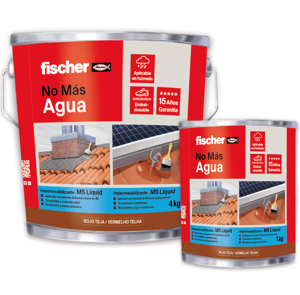 Pintura impermeabilizante cubiertas Fischer MS LIQUIDO 1 KG