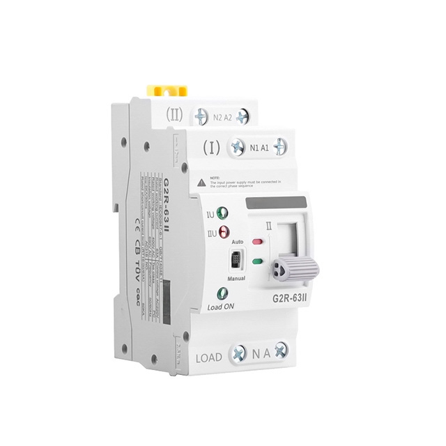 ATS Monofásico 63A Interruptor de transferencia automático 220V 2P 63A 5kA