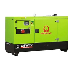 Generador eléctrico Pramac insonorizado 100-110 Kva Perkins agua